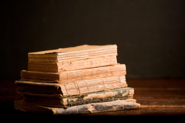 vintage books old wooden bookshelf