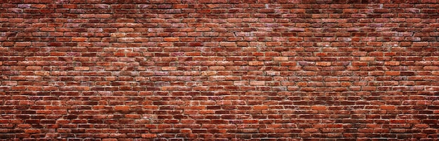 Vintage brick wall texture. Panoramic background of old stone.