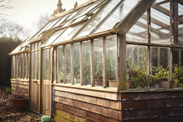 Vintage British greenhouse