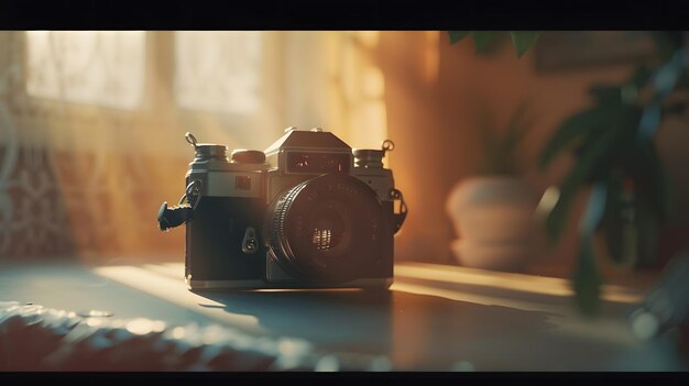 Vintage camera Childhood concept Generative AI