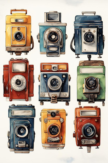 Vintage Camera Watercolor