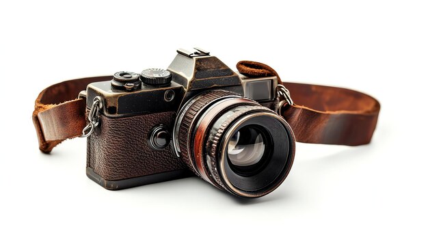 Vintage camera with leather strap