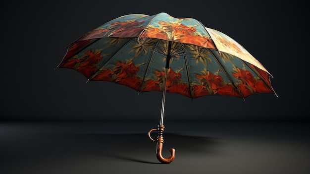 Vintage Canopy Isolated Retro Umbrella