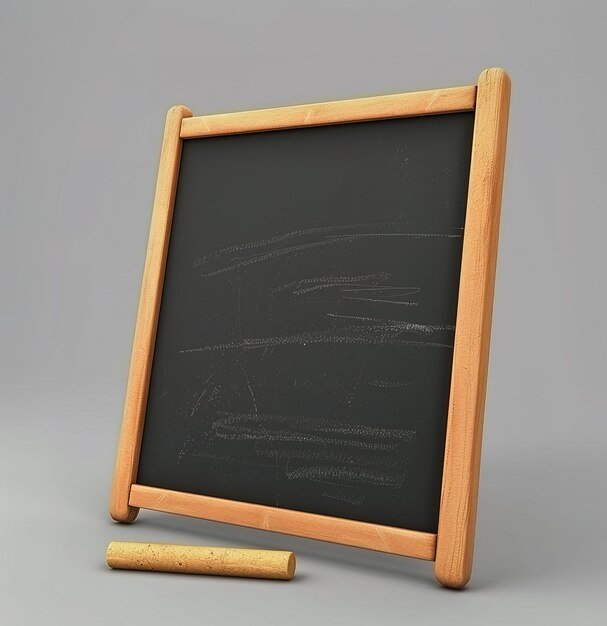 Vintage chalkboard in wooden frame with colorful crayons symbol of learning and creativity ideal for educational and creative concepts