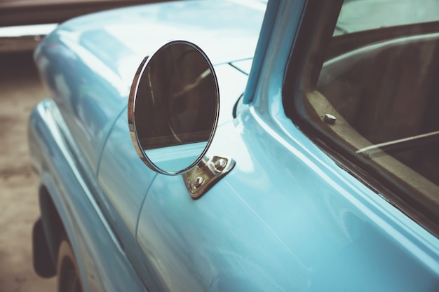 Vintage classic car with mirror 