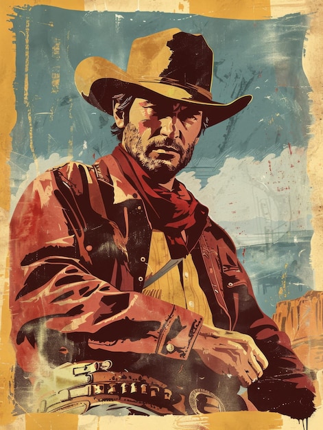 Vintage classic western movie poster