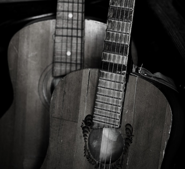 Vintage classical acoustic guitar