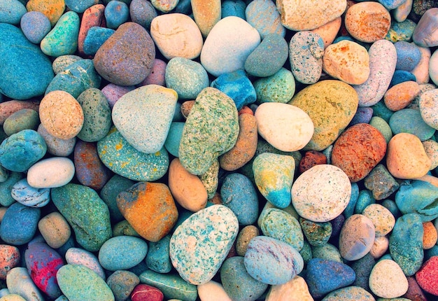 Vintage colorful pebble background