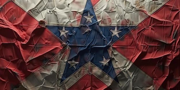 Photo vintage confederate flag wallpaper history and heritage concept