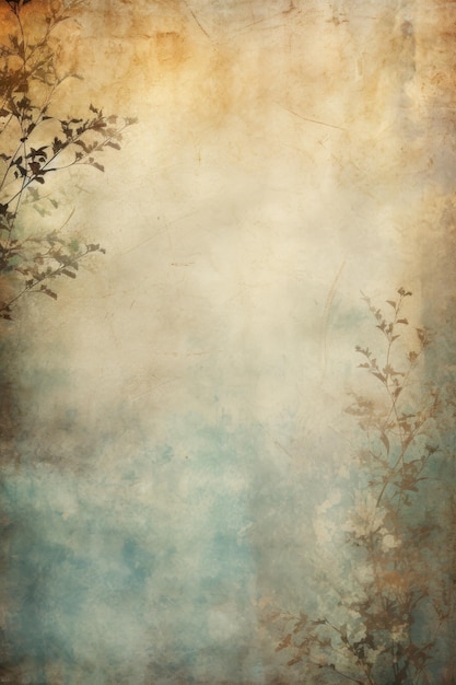 Vintage Distressed Aged Paper Texture Background AI Generated