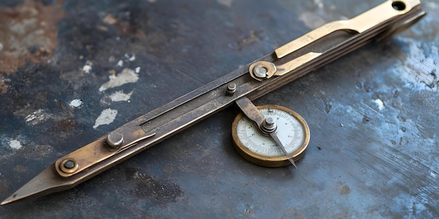 Vintage drafting tools and compass collection