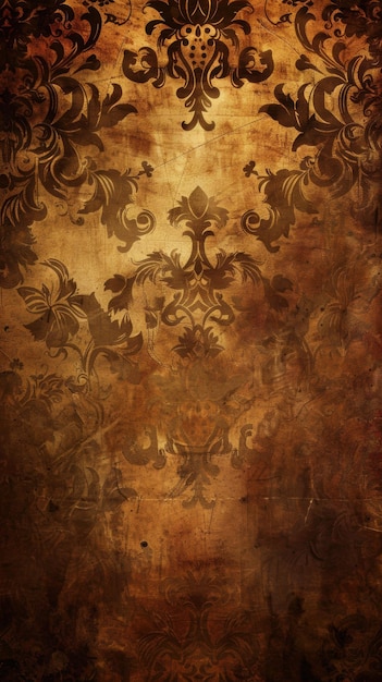 Photo vintage elegance meticulous brown wallpaper design