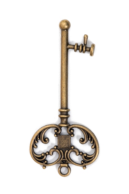 Vintage fantasy detailed golden key