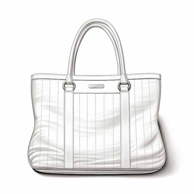 Vintage Fashion Puffer Style Tote Bag In White