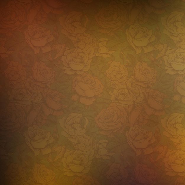 Vintage floral background with roses