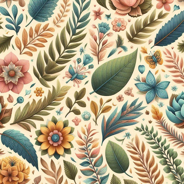 Vintage floral flower pattern