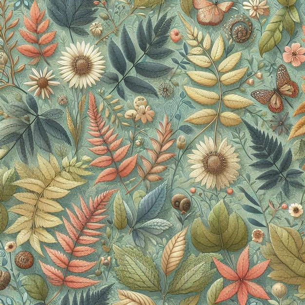 Vintage floral flower pattern