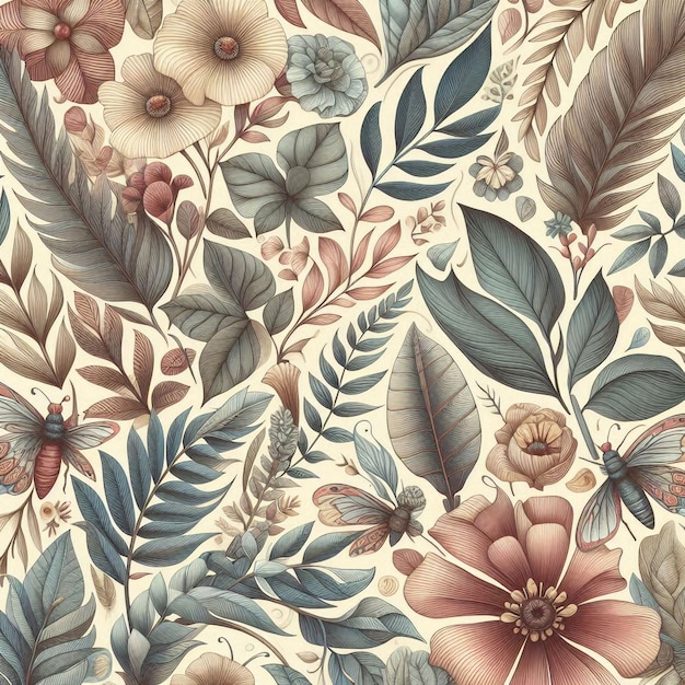 Vintage floral flower pattern