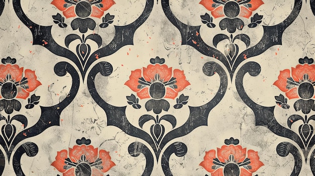 Vintage Floral Geometric Wallpaper A Timeless Blend of Nature and Design