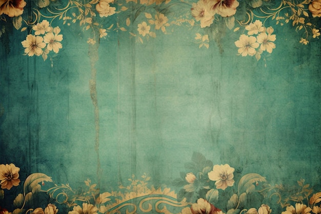 Vintage floral pattern background