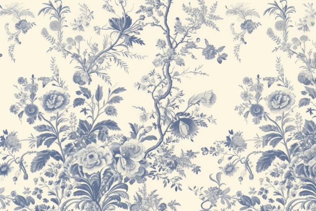 Photo vintage floral wallpaper design