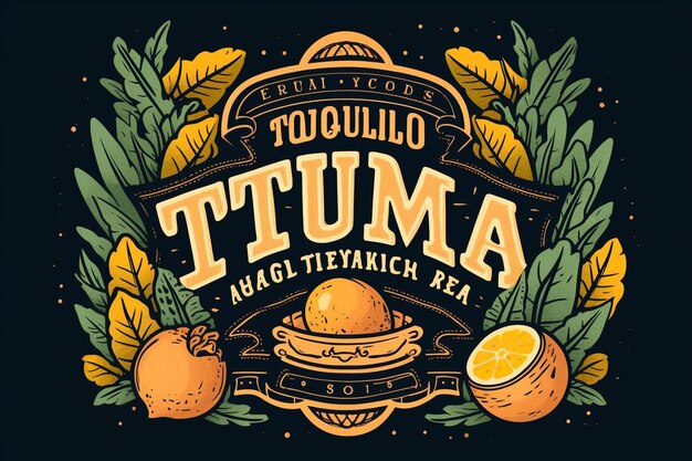 Vintage font named tequila