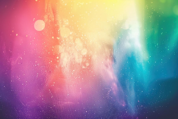 Vintage holographic abstract multicolored background with retro rainbow light leaks