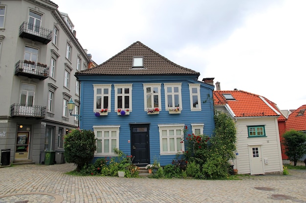 The vintage house in Bergen city Norway