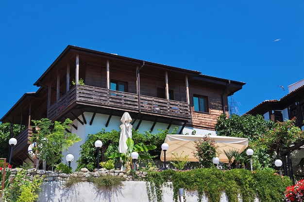 Vintage houses in ancient Nessebar in Bulgaria