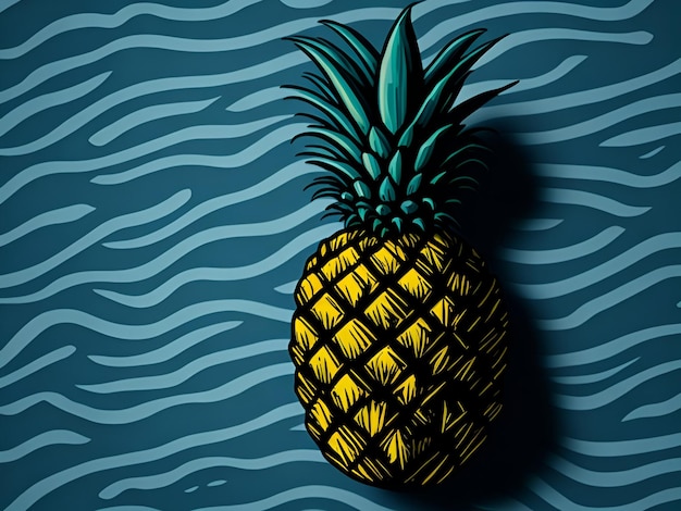 vintage illustration of pineapple