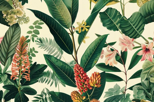 Vintage illustrations of botanical specimens