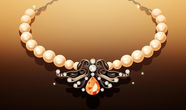 Vintage jewelry flat design front view elegant theme animation vivid