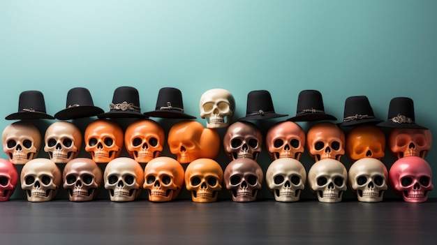 Vintage Minimalist Halloween Still Life Photography AI Generated