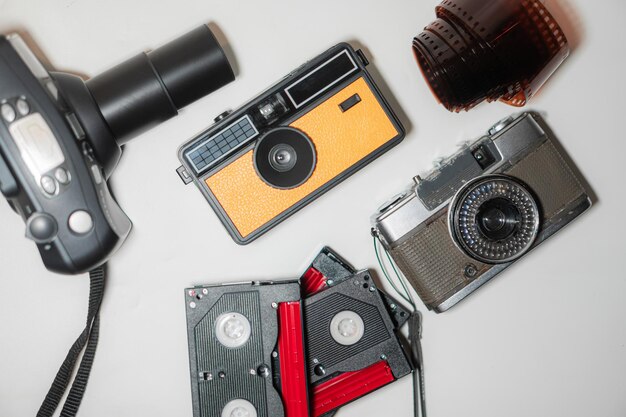 Photo vintage and modern camera collection