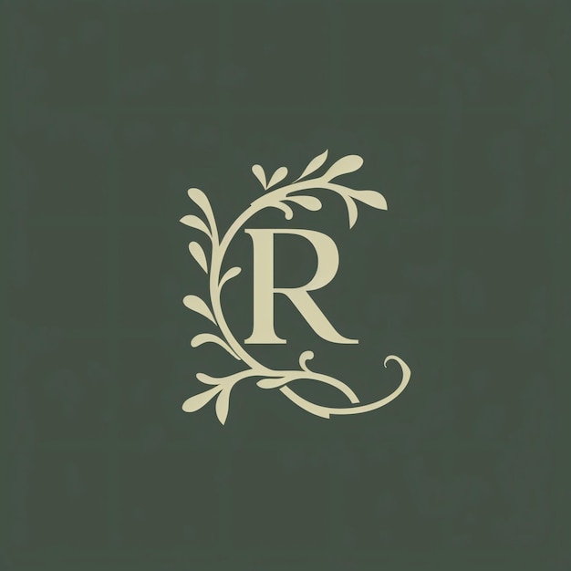 Photo vintage ornamental letter r logo design elegant luxury letter r logo design