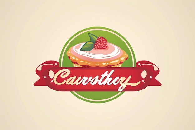 Photo vintage pastry shop logo with classic design