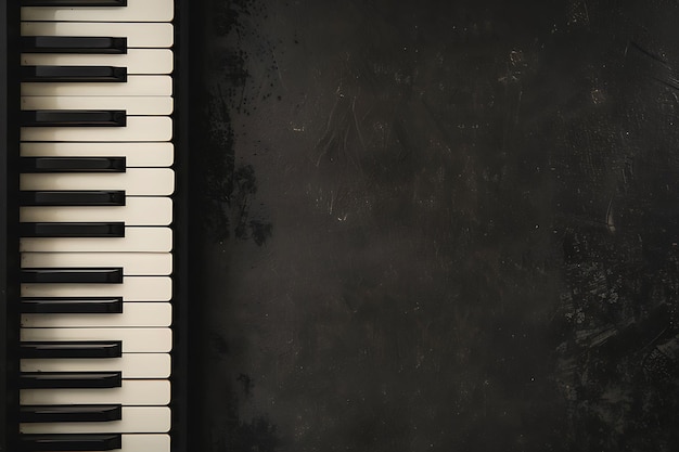 Photo vintage piano keys on a grunge background