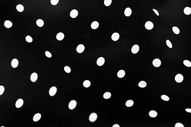 Vintage polka dot textile background texture white dots on black luxury fabric design pattern