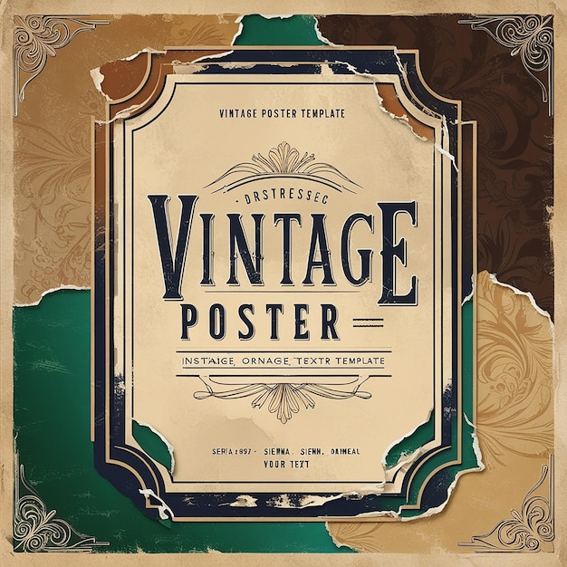 Photo vintage poster templates a timeless design resource