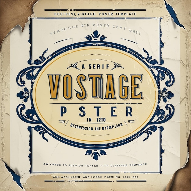 Photo vintage poster templates a timeless design resource