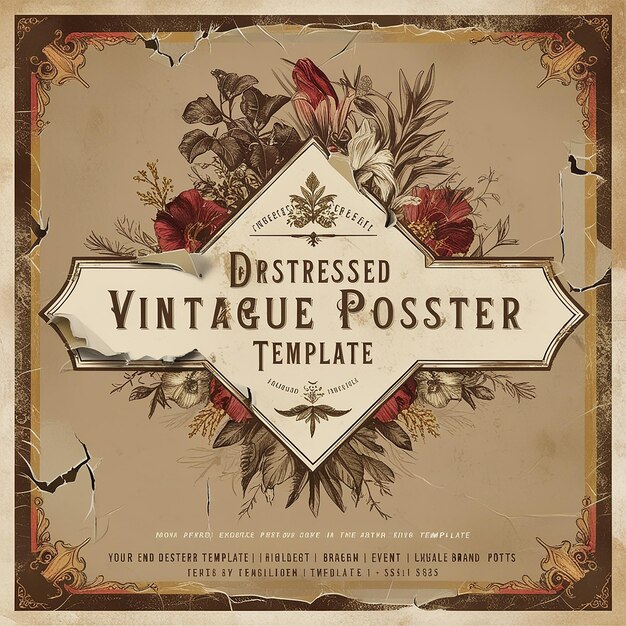 Photo vintage poster templates a timeless design resource