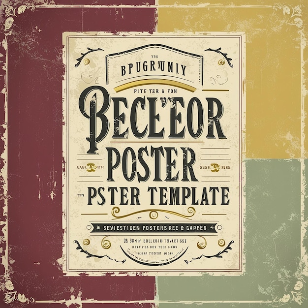 Photo vintage poster templates a timeless design resource