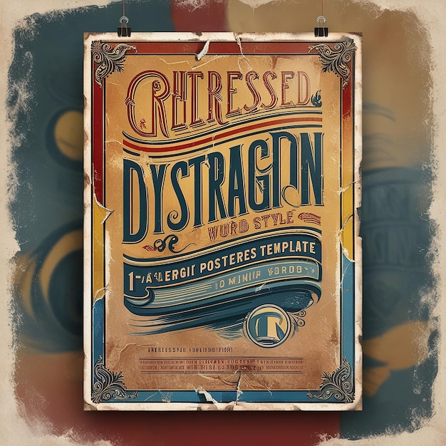 Photo vintage poster templates a timeless design resource