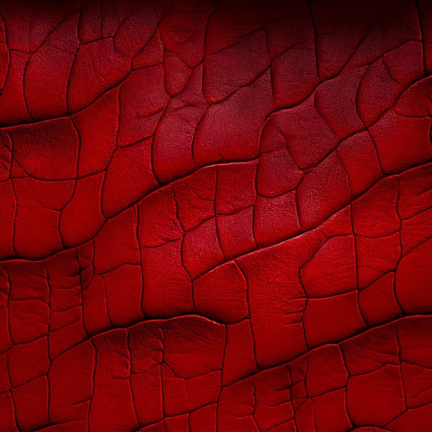 Vintage premium red leather background for decorations and textures AI generated image