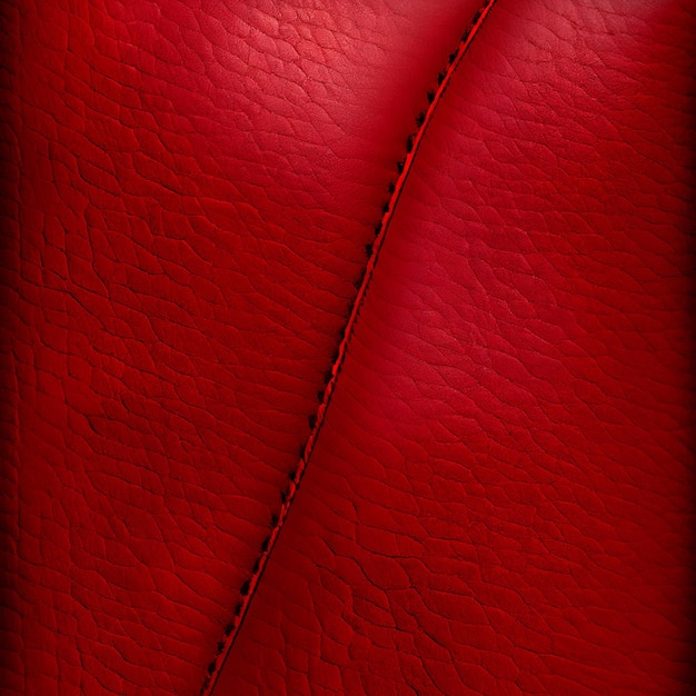 Vintage premium red leather background for decorations and textures AI generated image