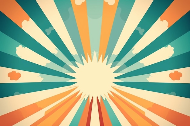 Vintage ray retro sunburst background