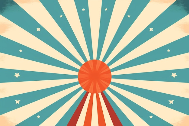 Vintage rays sunburst retro background