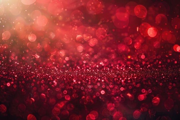 Vintage red glitter lights background with defocused effect