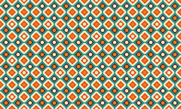 Vintage Retro Design Geometric Shapes Seamless Pattern for Wallpaper Background