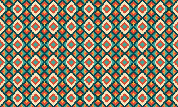 Vintage Retro Design Geometric Shapes Seamless Pattern for Wallpaper Background